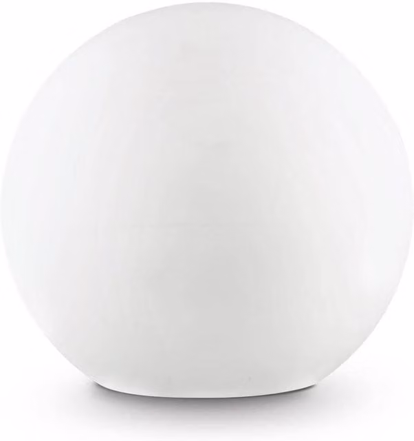 Ideal Lux Sole 1 White Spherical Outdoor Ground Light with Ground Spike, Diameter: 40 cm