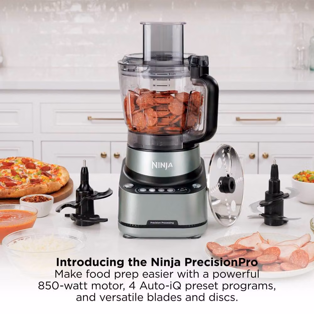Ninja PrecisionPro 2.1L Food Processor in Grey and Black with Pulse Function and Dishwasher Safe Parts – 2