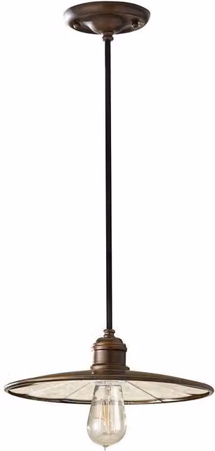 Netlighting Urban Renewal Dome Ceiling Pendant Light in Bronze and Black with E27 Socket – 1