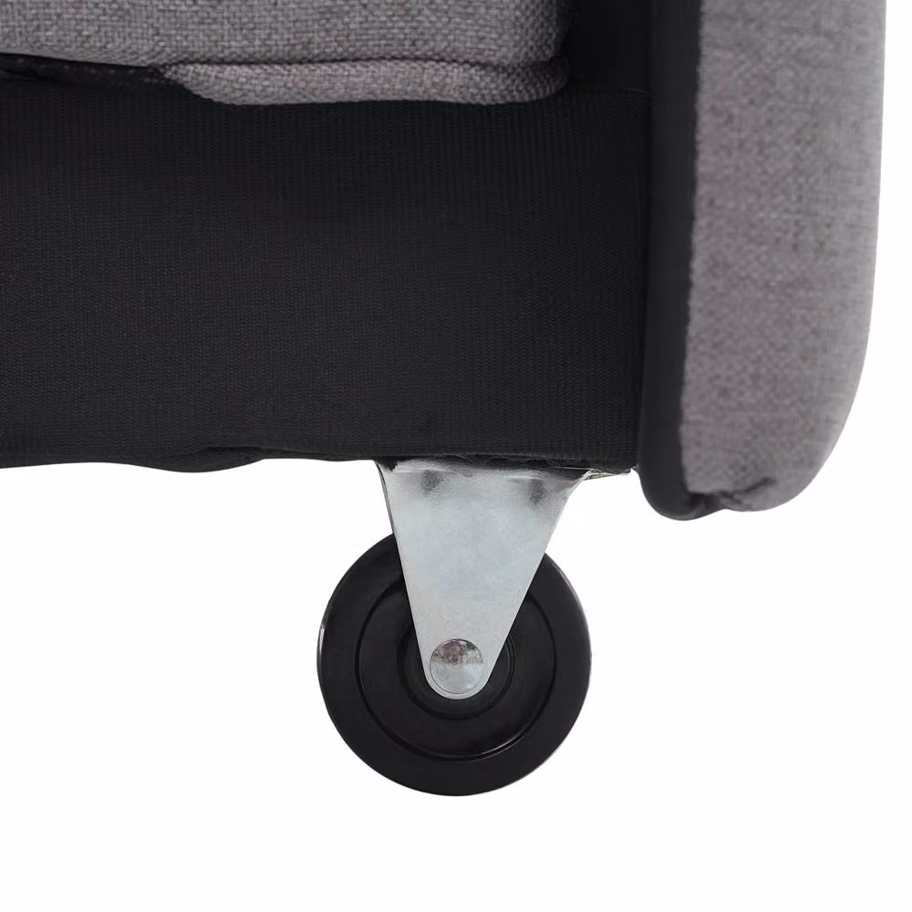 ModernLuxe Multifunctional Folding Daybed and Sofa Bed with Adjustable Backrest in Dark Grey, W: 127.0 cm, D: 57.0 cm, H: 94.0 cm – 3