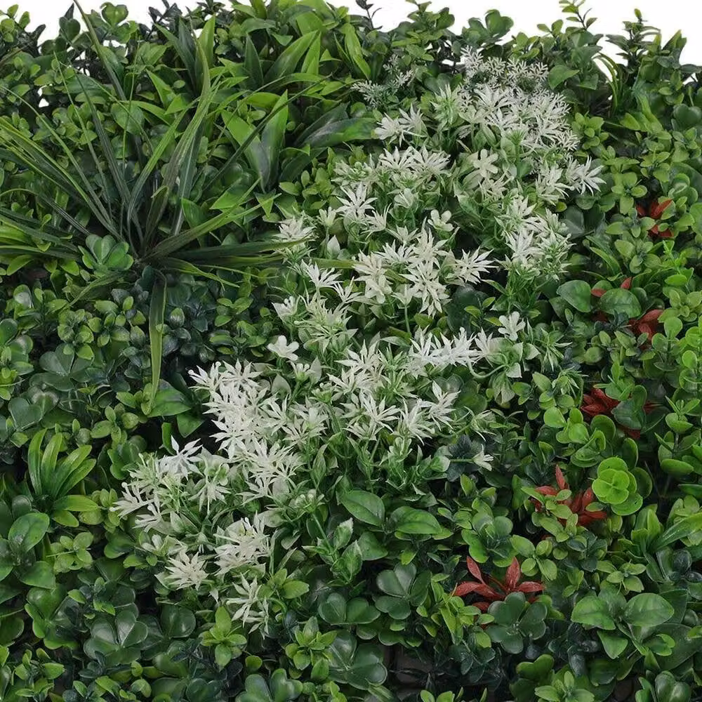 KORVIXA Large Artificial Floral Wall Panels in Green, W/H: 100 x 100 cm – 5