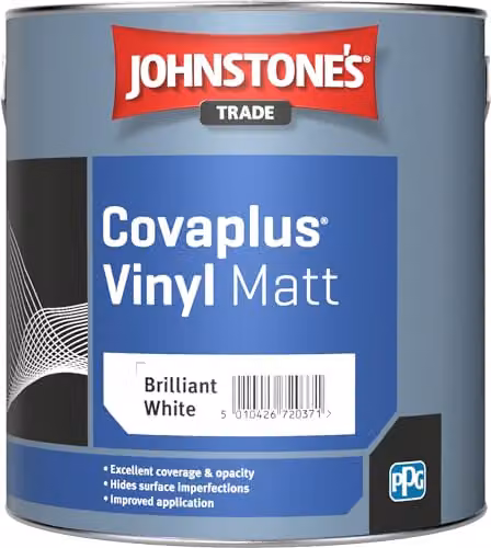 Johnstone's COVAPLUS Vinyl Matt Paint, White, 1 l