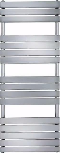 Bathroom Kingdom Queenstown Chrome Designer Flat Panel Heated Towel Rail, Silver, H 160 x W 60 cm