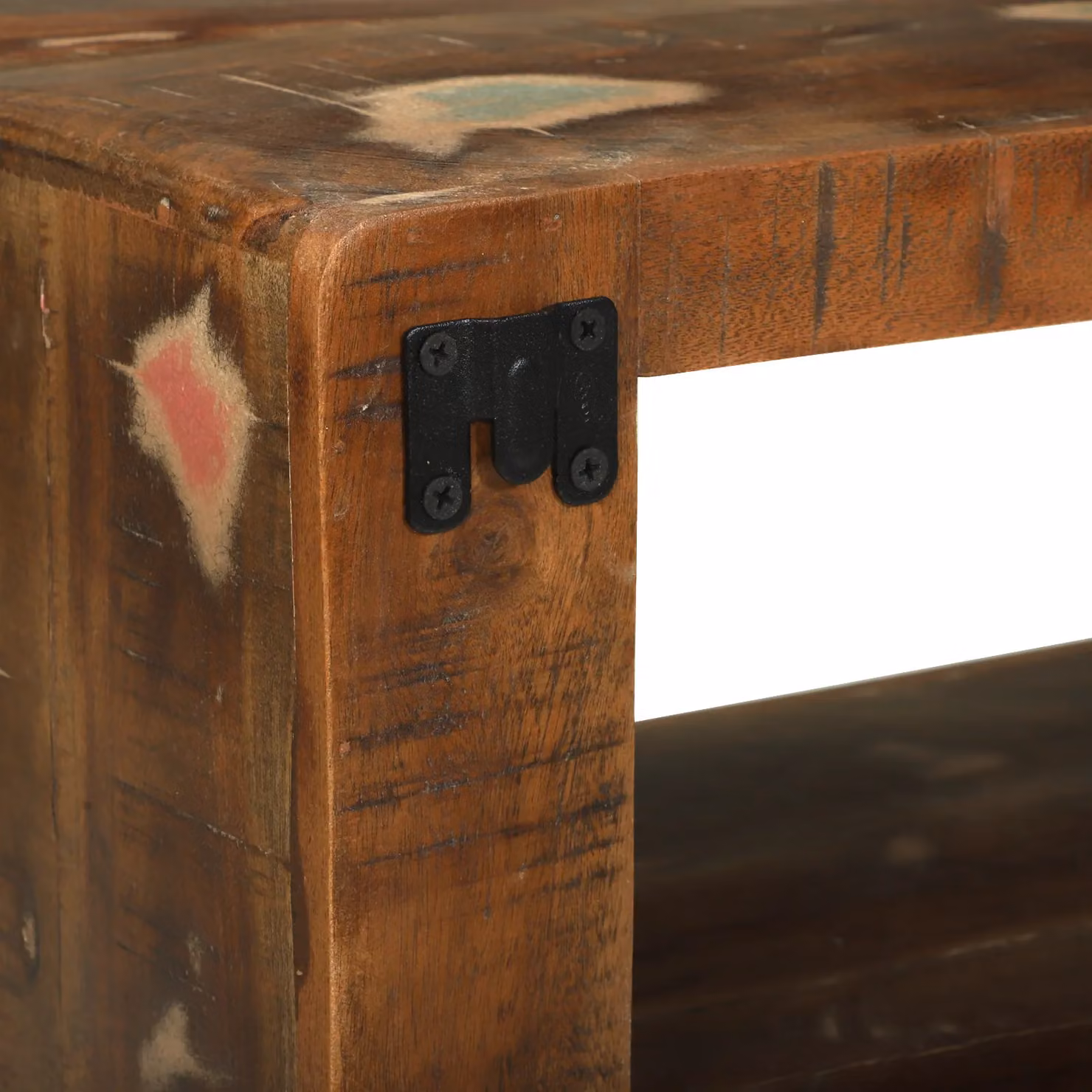 Berkfield Home Industrial TV Cabinet in Brown Reclaimed Solid Wood, W/D/H: 60 x 30 x 25 cm – 4