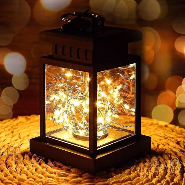 SPETLEK Solar Outdoor Garden Lantern Table Lamp in Black with Warm White Light – 1
