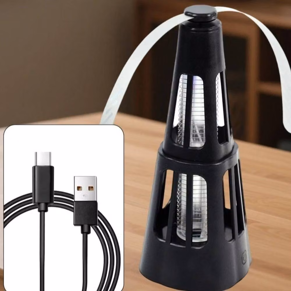 PAWNORA USB Rechargeable Fly Repellent Fan in Black – 3