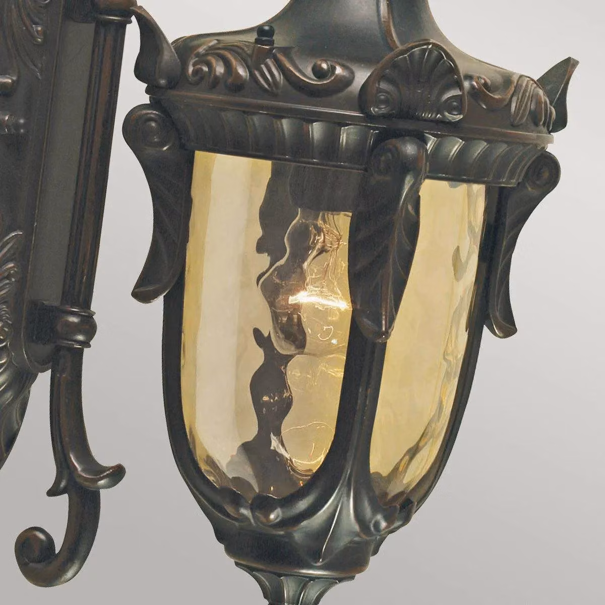 Netlighting Philadelphia Medium Outdoor Wall Lantern Light in Old Bronze and Brown, IP44, E27 – 3
