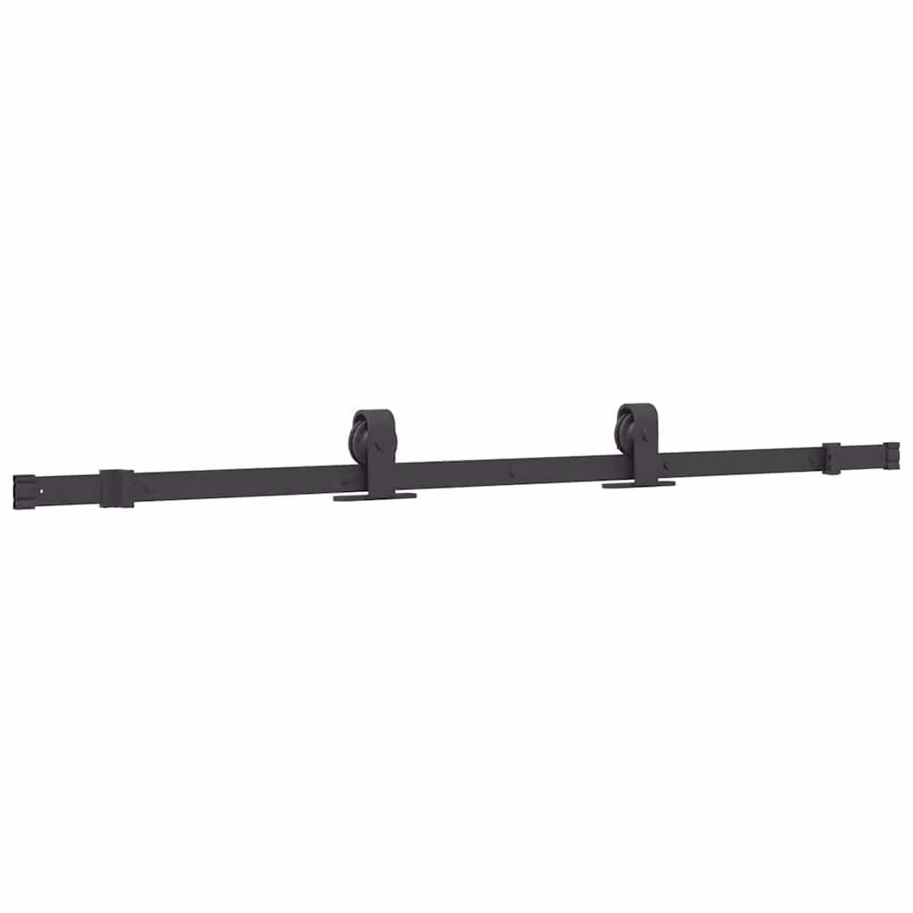 Berkfield Home Modern Sliding Glass Door with Hardware Set, Black, W: 90 cm, H: 205 cm – 2