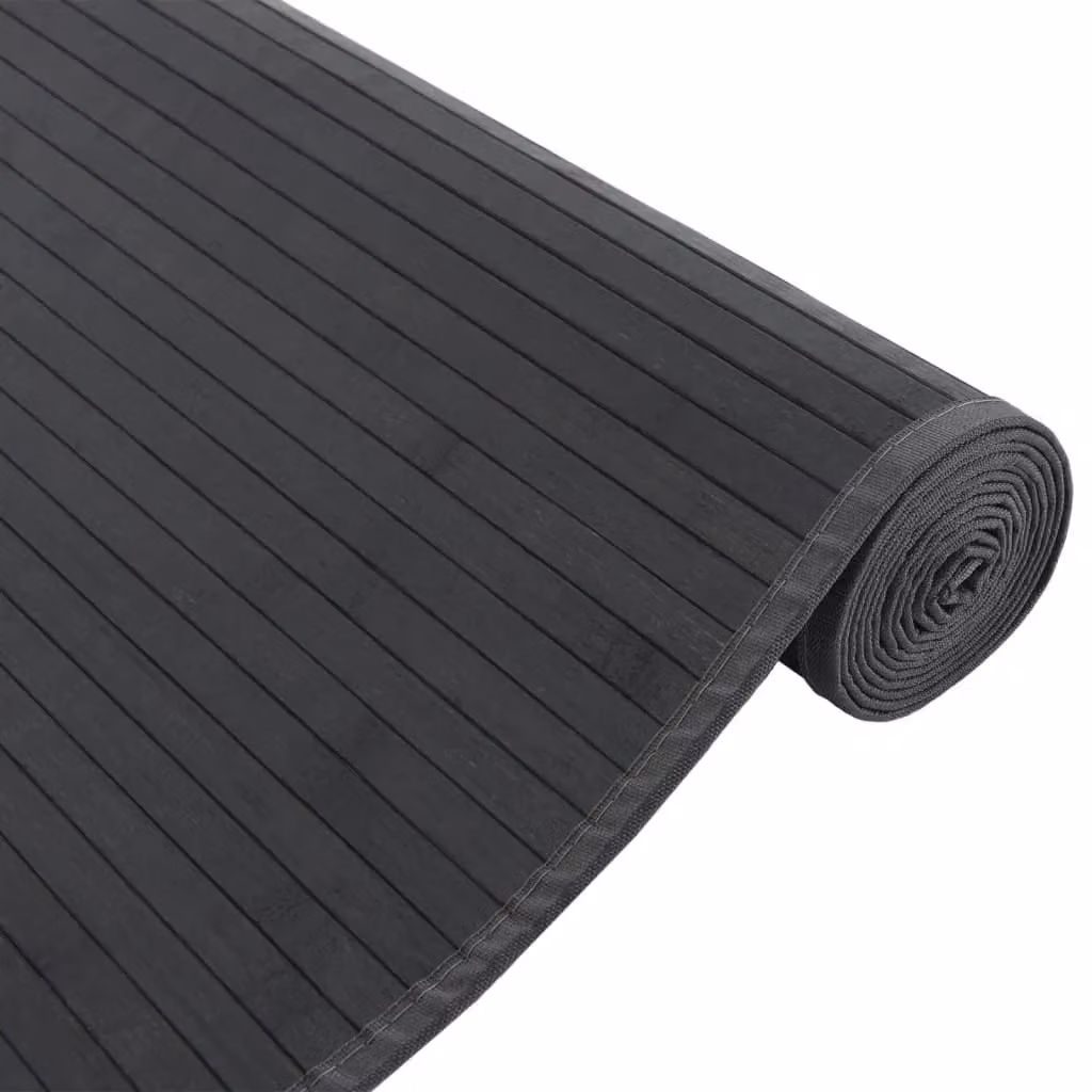 Berkfield Home Rectangular Bamboo Rug in Black, W: 80 cm, L: 500 cm – 4