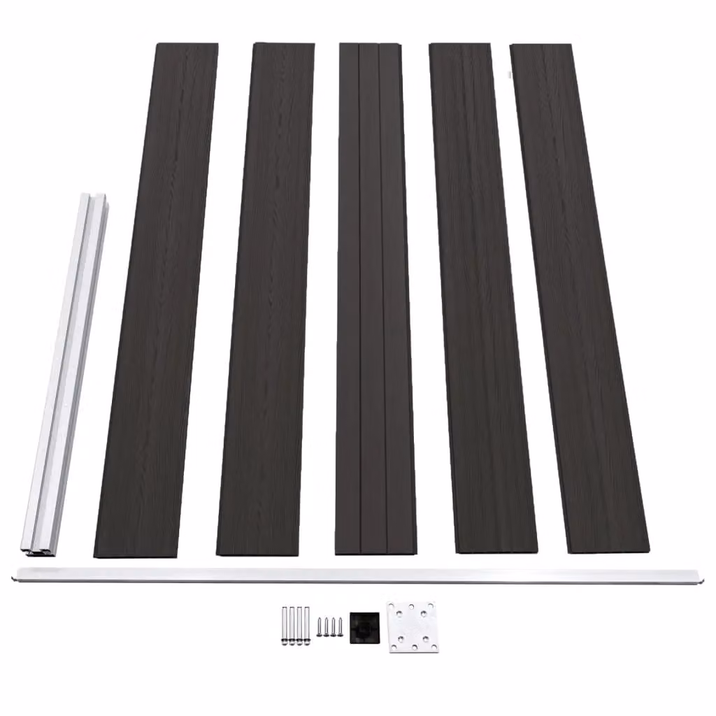 Berkfield Home WPC Fence Panel, Black, W: 105 cm, H: 175 cm – 3