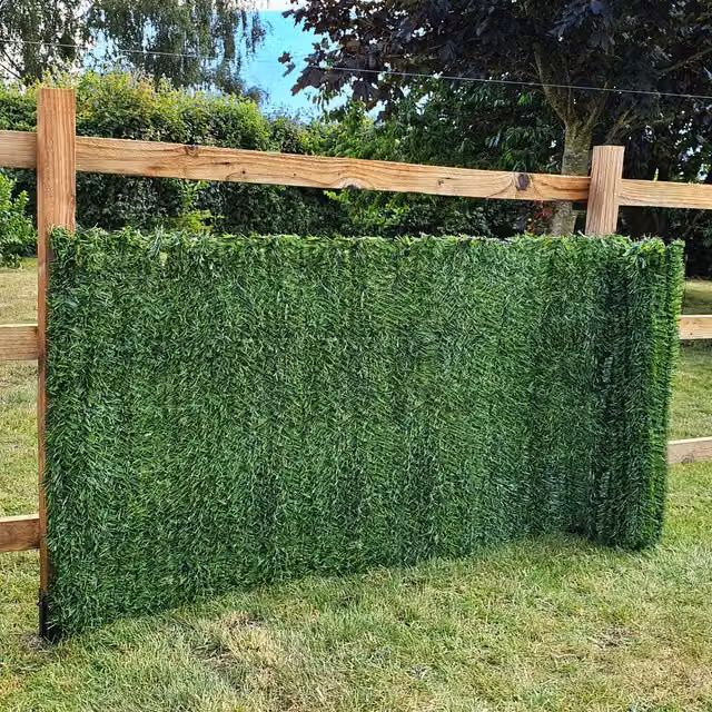 True Products Semi-Transparent Artificial Conifer Hedge Screening, Green, Height: 200 cm