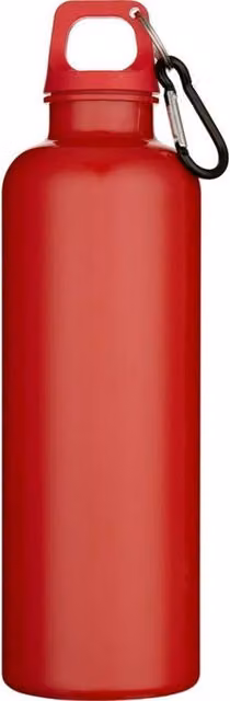 Floso Oregon Red Plastic Carabiner Clip Water Bottle with Screw Cap, 750 ml