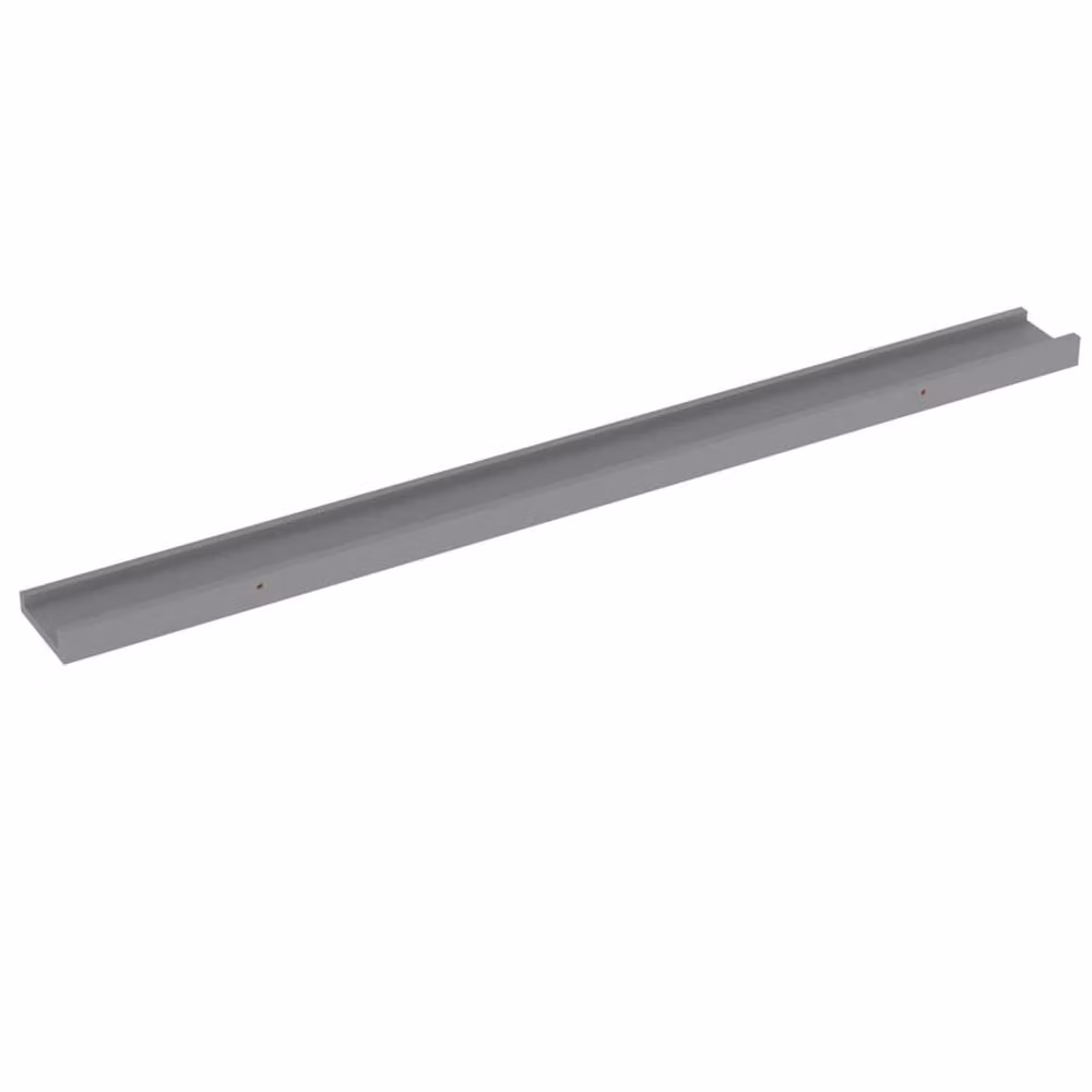 Berkfield Home Wall Mounted Shelves, 4 Piece Set, Grey, W: 100 cm, D: 9 cm, H: 3 cm – 3