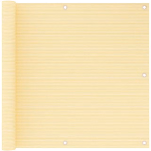 Berkfield Home Beige HDPE Balcony Screen W: 90 cm, L: 500 cm