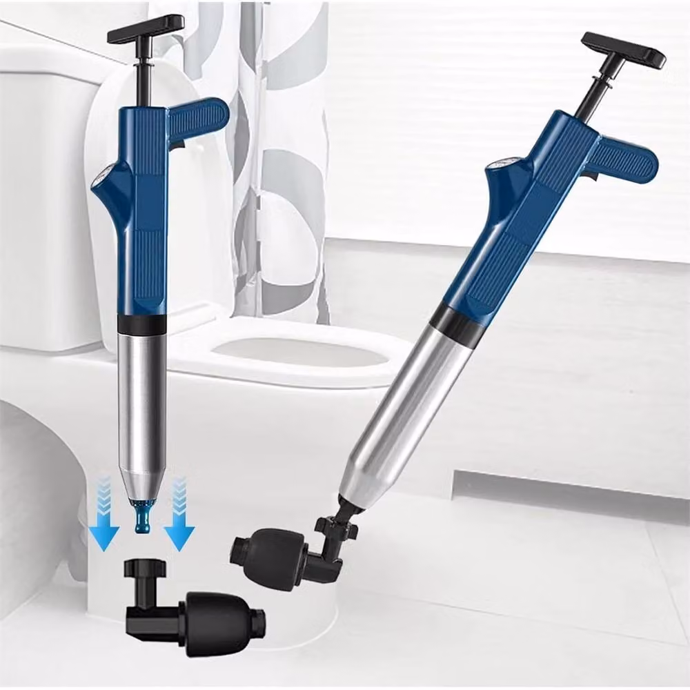 Nordara High Pressure Air Plunger Toilet Unblocker in Blue with Stainless Steel Components – 3