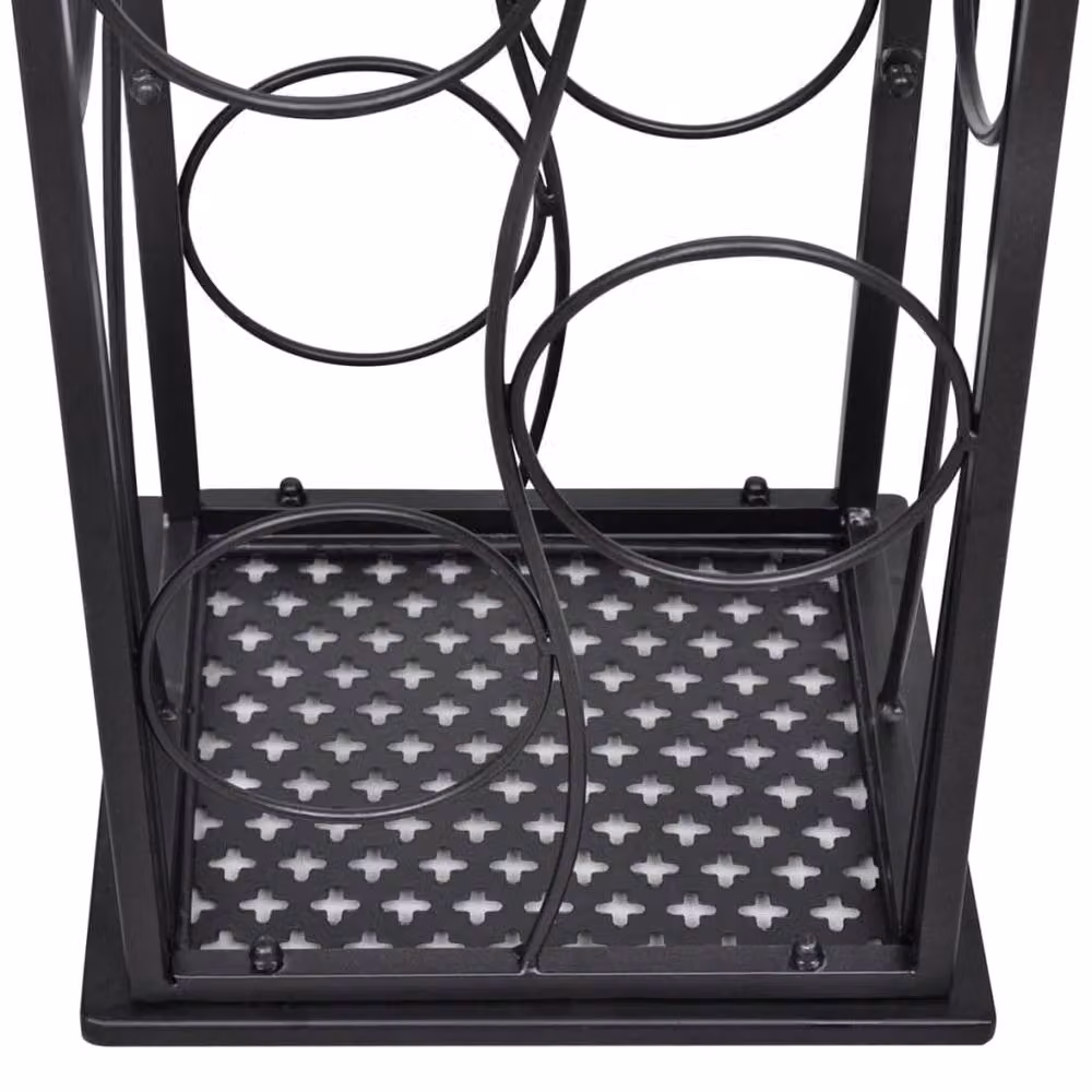 Berkfield Home Metal Wine Rack for 8 Bottles in Matt Black – 4