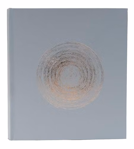 Exacompta Ellipse Photo Album with 60 White Pages for 300 Photos, Grey Imitation Leather with Rose Gold Ellipse Detail, W: 29 cm, H: 32 cm – 2
