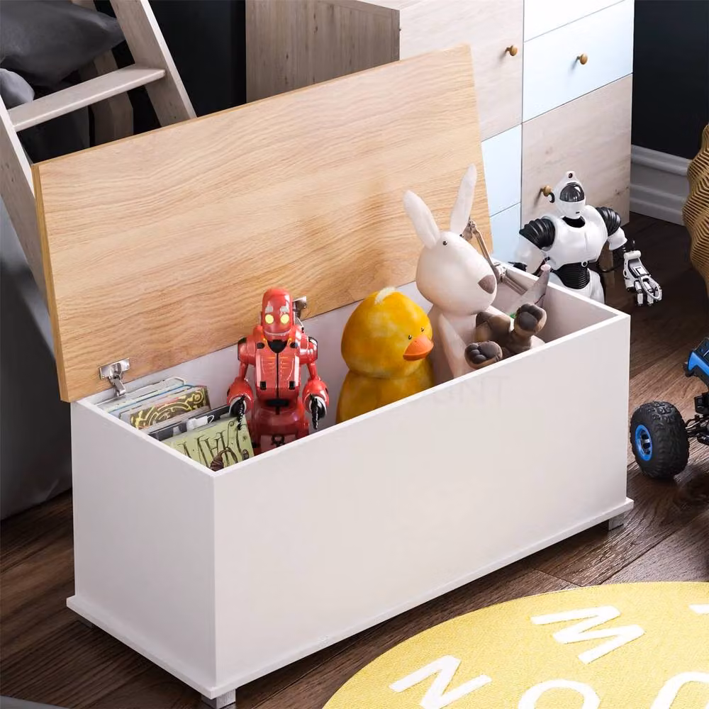 SPETLEK Large Wooden Chest Box Storage in White – 3