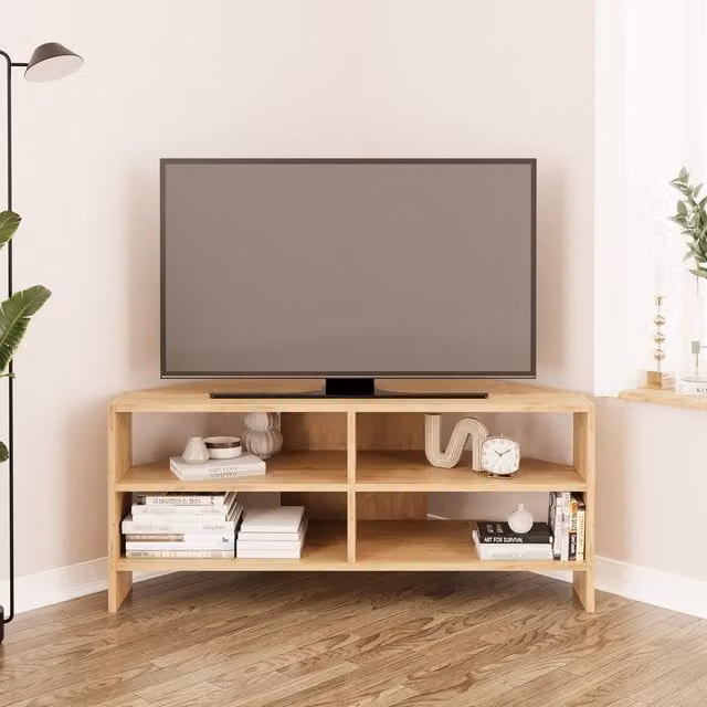 Bimossa Roy Corner TV Stand in Oak Brown