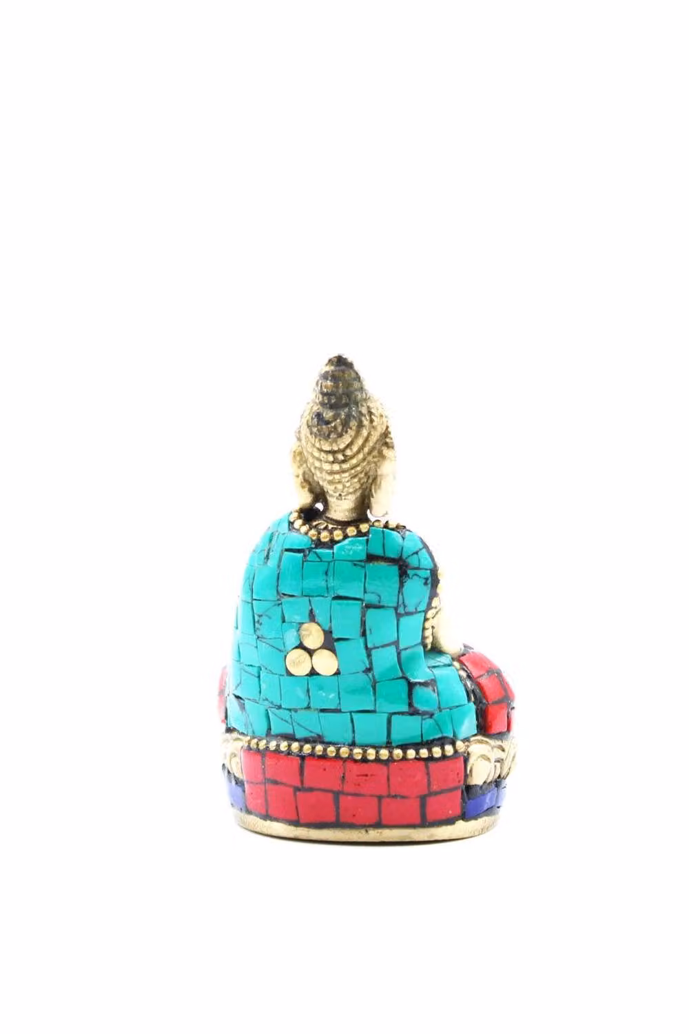 KDMD Gold Brass Buddha Figure for Tabletop, Height: 7.5 cm – 2