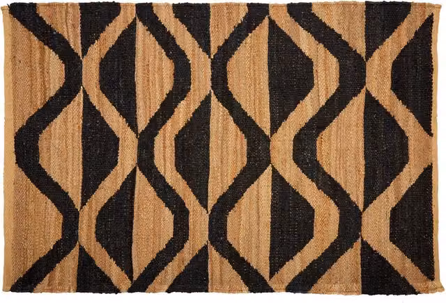 Orsina Bosie Round Woven Hemp and Jute Rug in Brown, Diameter: 100 cm – 1