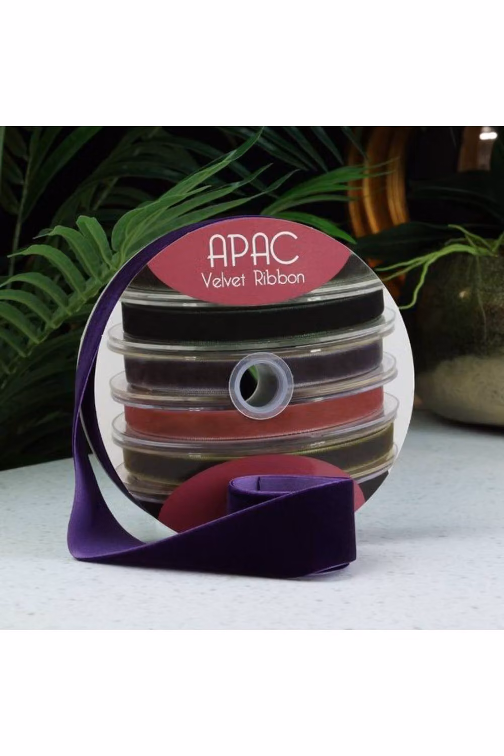 KDMD Purple Velvet Ribbon, Width: 3.8 cm, Length: 20 m – 2