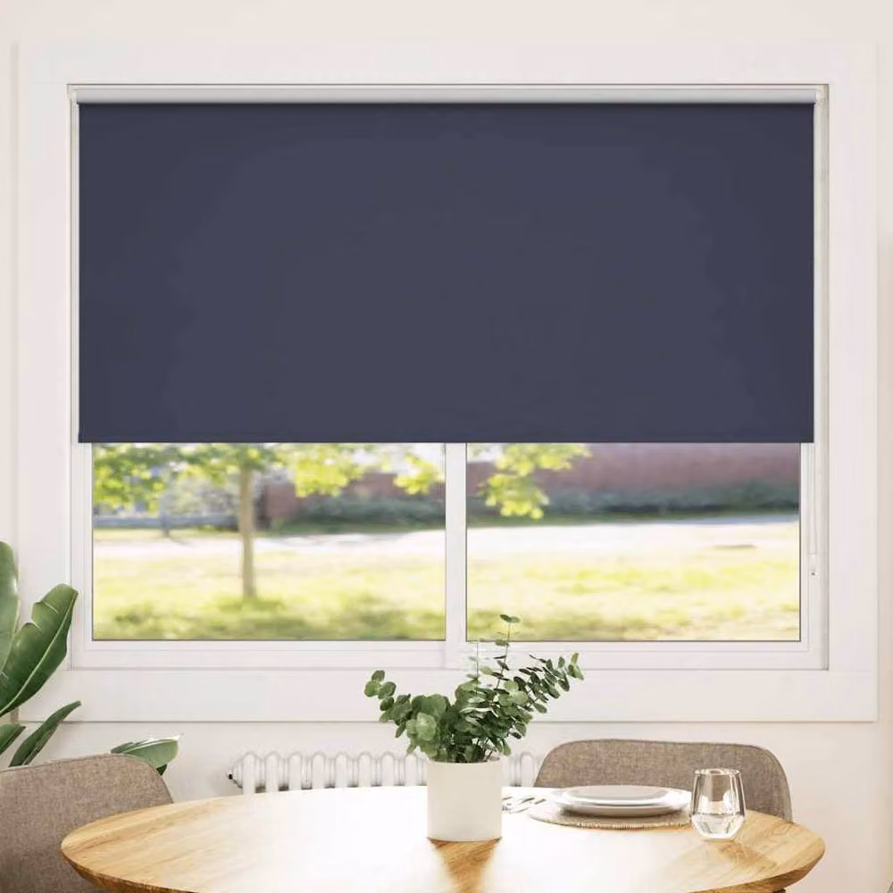 Berkfield Home Marine Blue Blackout Roller Blind W: 160 cm, H: 175 cm