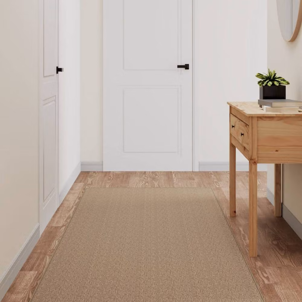 Berkfield Home Sisal Look Round Carpet Runner in Sand, W: 80 cm, L: 200 cm – 1