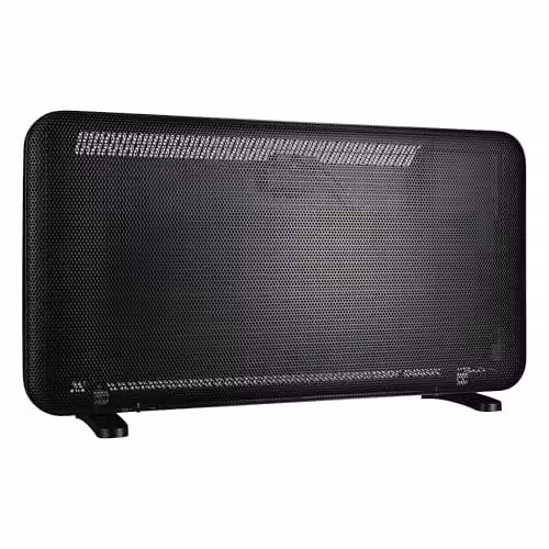 TCP 2000W 2-in-1 Black Infrared and Convection Panel Heater with Digital Thermostat and Timer