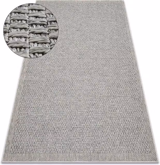 RugsX Origi Grey Scandinavian Flat Weave Rug, W: 78 cm x L: 150 cm