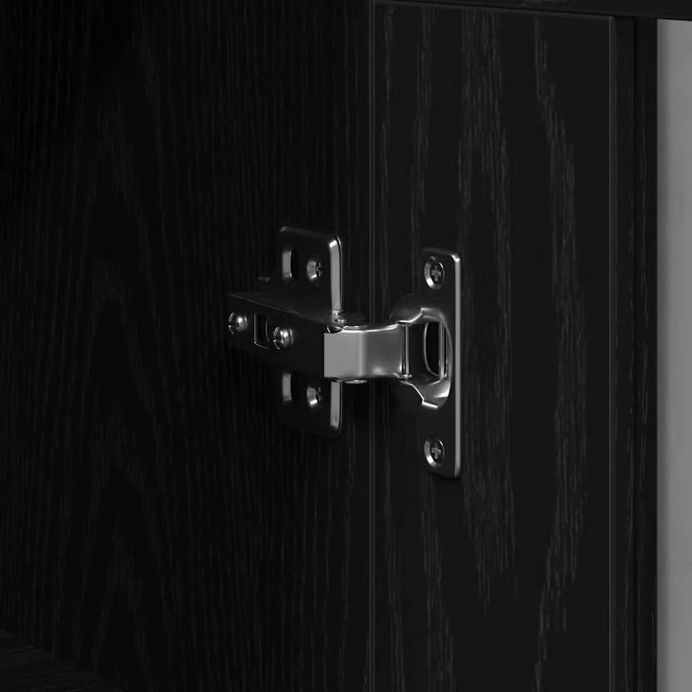 Berkfield Home Set of 2 Wall Mounted Cabinets in Black Oak, W/D/H: 69.5 x 34 x 90 cm – 6