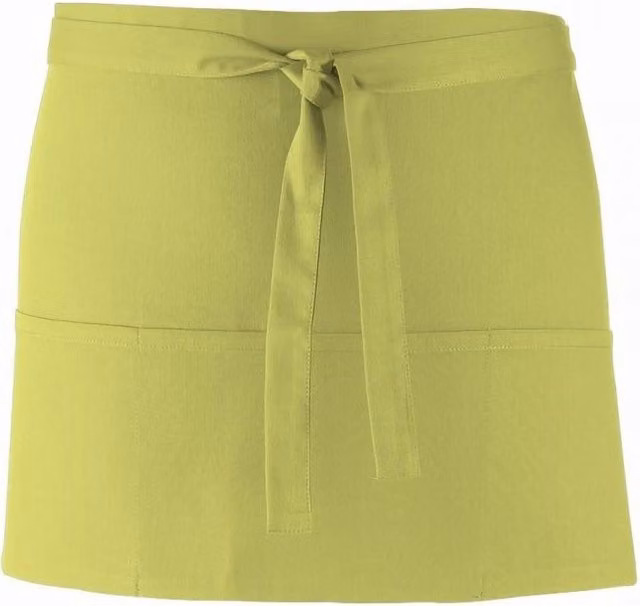 Premier Women's 3 Pocket Poly-Cotton Workwear Apron in Green
