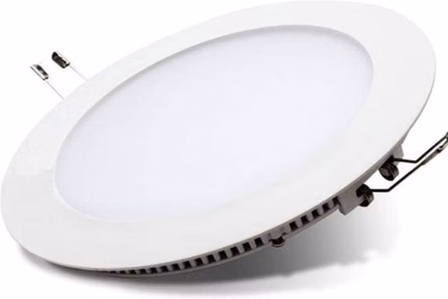 ENER-J Pack of 10 18W Recessed Round LED Downlights, 4000K, White, Diameter: 220 mm
