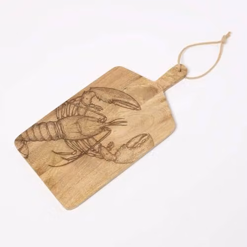 Homescapes Rectangular Wooden Chopping Board in Brown and Sand, W: 50 cm, H: 25 cm, D: 2 cm – 1