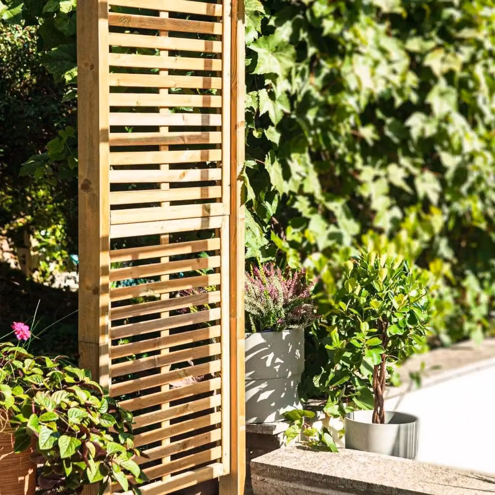 Jagram Garden Buildings Rose Wooden Garden Arch in Brown, Contemporary Pressure Treated Timber Trellis Support, H 244 x W 68 x D 68 cm – 4