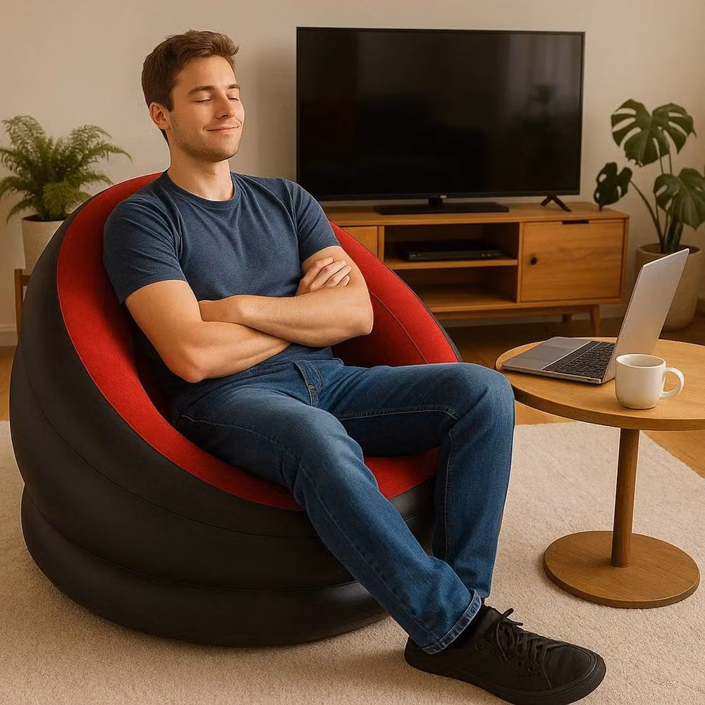 FLAVORA Single Inflatable Sofa Chair in Black – 2