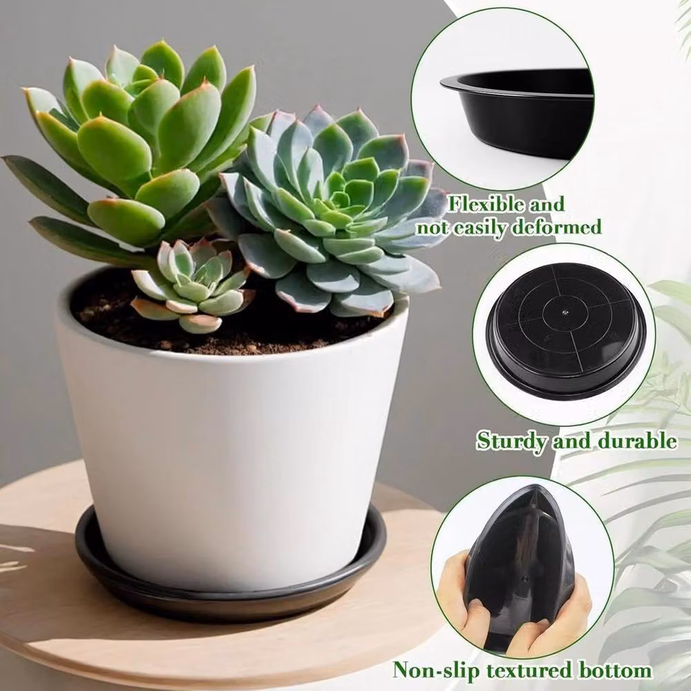 SPETLEK Black Plant Pot Saucers, 20 Pack – 3