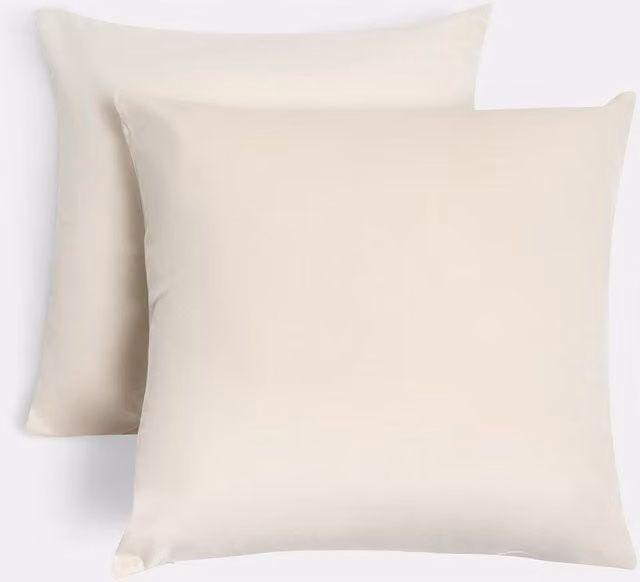 OHS Matte Velvet Square Cushion Covers in Cream/Beige