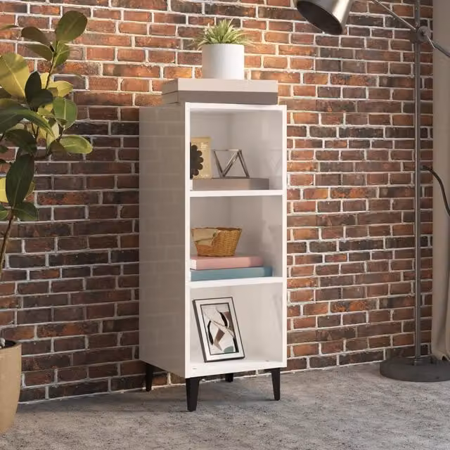 Berkfield Home High Gloss White Sideboard W/D/H: 34.5 x 32.5 x 90 cm – 1