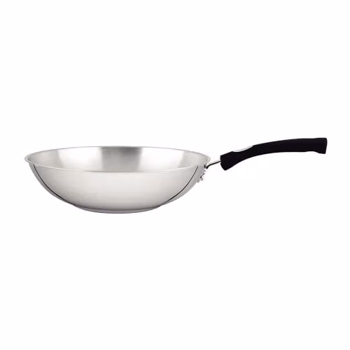 Tramontina Silver Stainless Steel Wok, 28 cm, 3.3 l