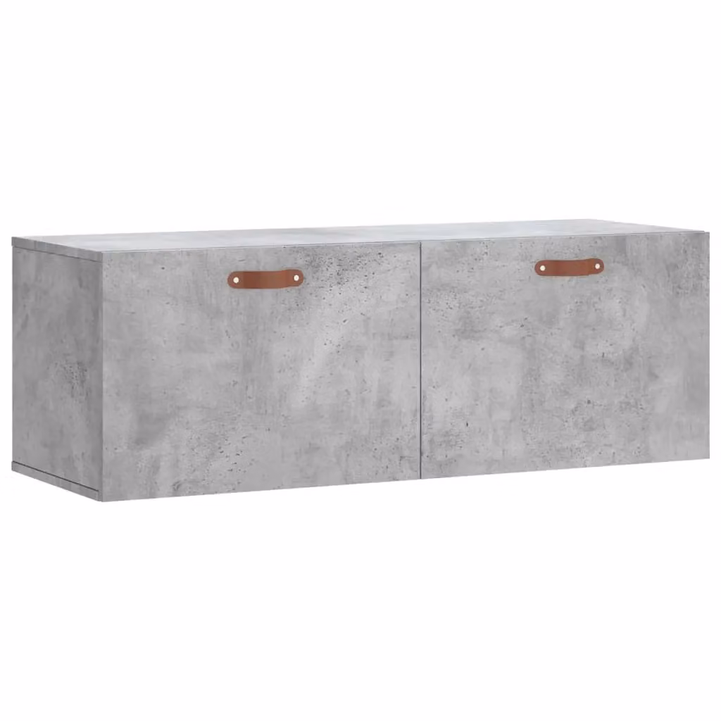 Berkfield Home Wall Mounted Cabinet in Concrete Grey, W/D/H: 100 x 36.5 x 35 cm – 2