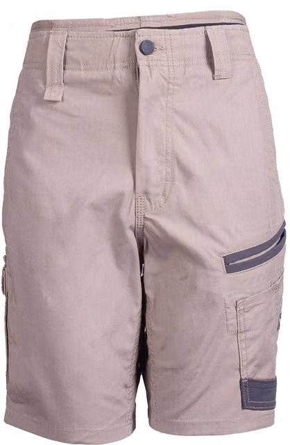 Hard Yakka Women's Raptor Active Shorts in Sand/Beige, UK Size 16