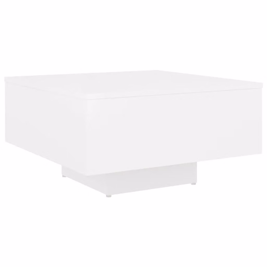 Berkfield Home White Square Coffee Table in Composite Wood W/D/H: 60 x 60 x 31.5 cm – 2