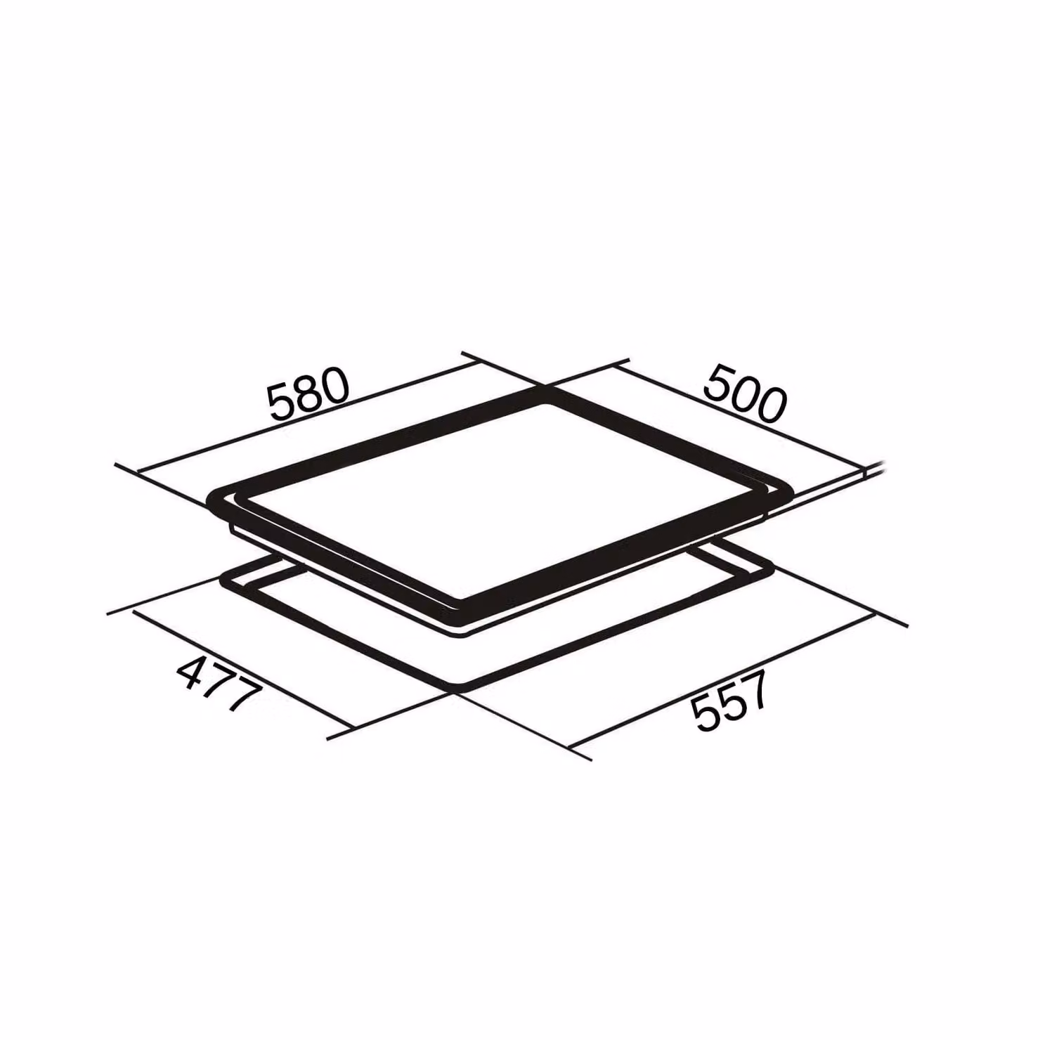 SIA PHP601SS Silver Stainless Steel 4 Zone Electric Solid Plate Built-in Hob, Width: 60 cm – 3
