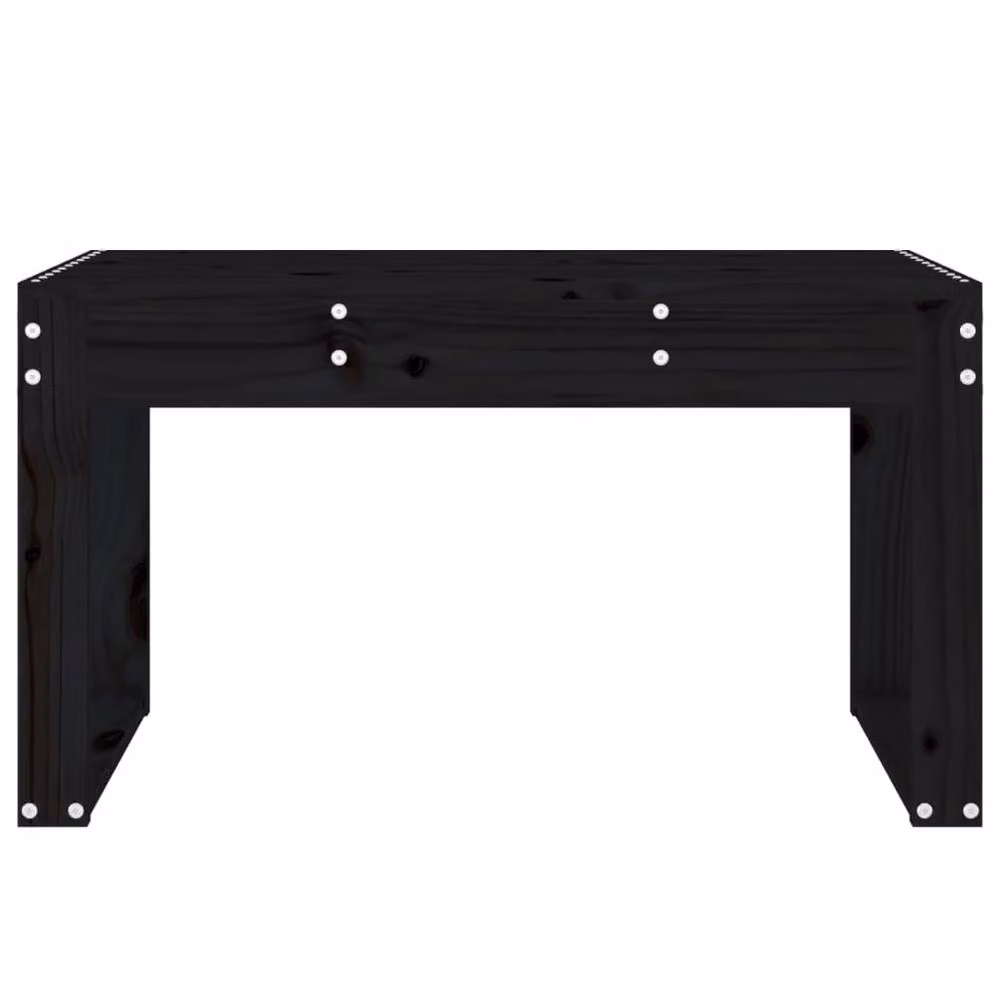 Berkfield Home Rustic Black Solid Wood Pine Garden Bench W/D/H: 80 x 38 x 45 cm – 2