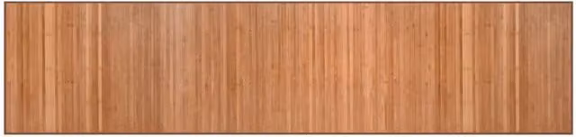 Berkfield Home Rectangular Bamboo Rug in Brown, W/D/H: 70 x 300 cm – 1