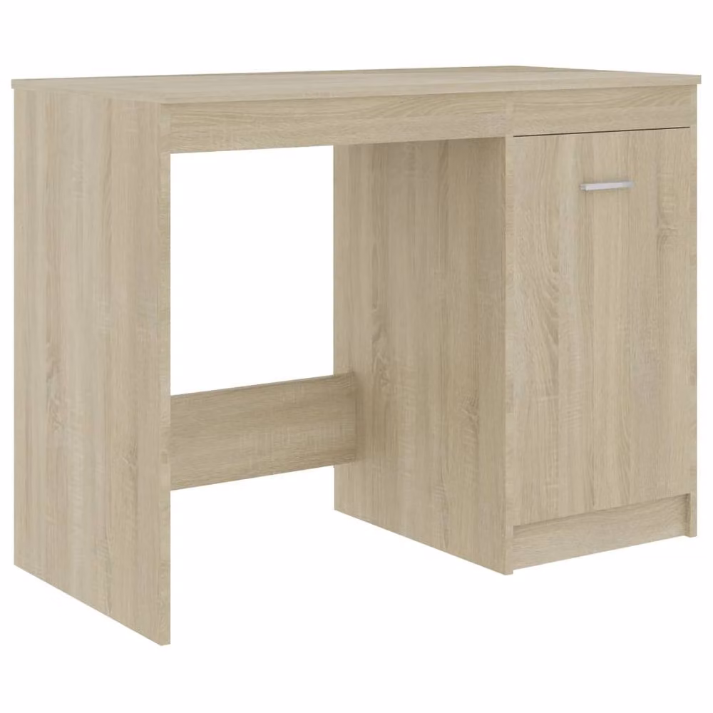 Berkfield Home Modern Writing Desk in Sonoma Oak, Light Brown, W/D/H: 100 x 50 x 76 cm – 2