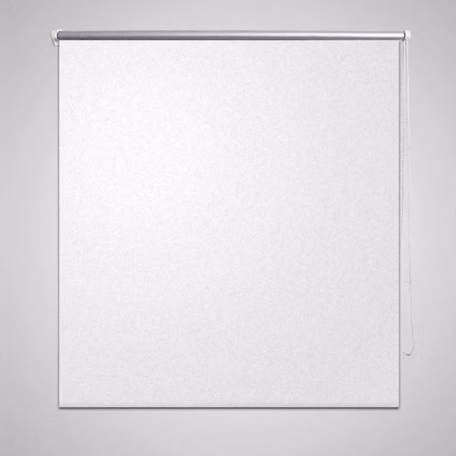 Berkfield Home Thermal Insulating Blackout Roller Blind, White and Silver, W: 120 cm, H: 175 cm
