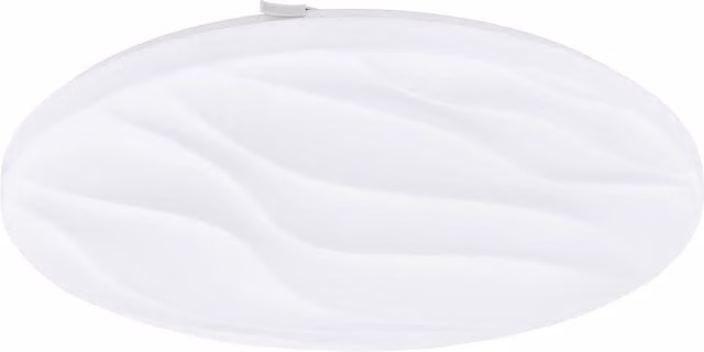 Loops White Flush Ceiling Light with Included 22W Warm White LED Bulb – 1