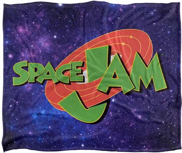 Warner Brothers Space Jam Silky Touch Super Soft Throw Blanket in White and Multicolour, W: 152 cm, D: 127 cm – 1